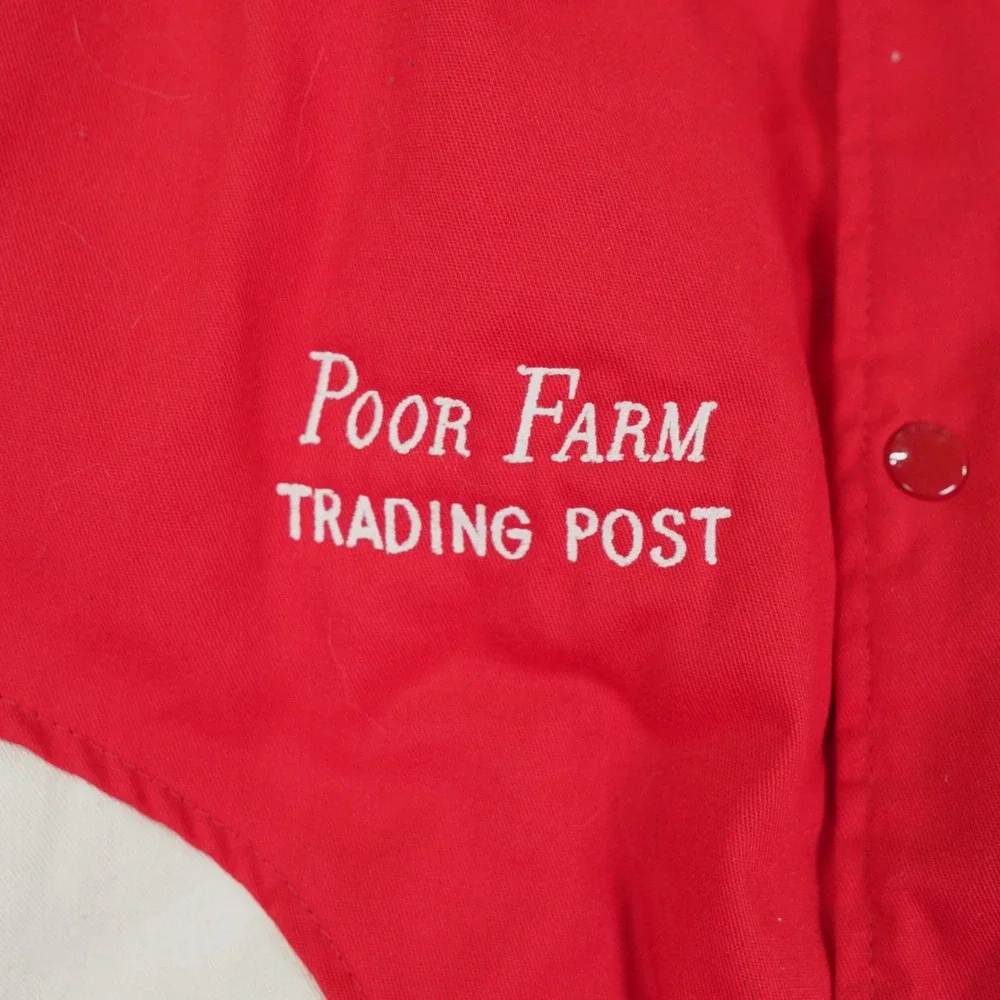 VTG Polaris Fan Club Poor Farm Jacket Men XX-Large Red Varsity Quilted 95 Bomber